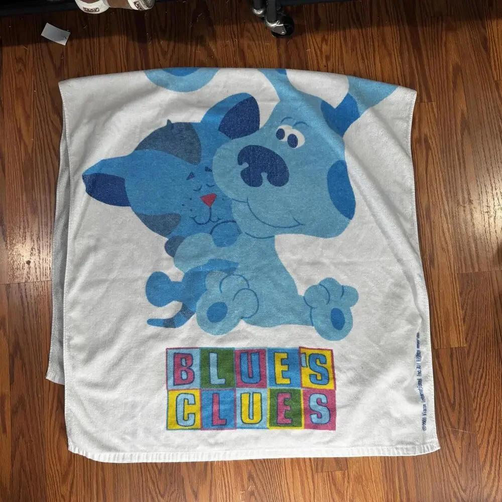 Vintage Blues Clues beach towel 2001 y2k nickelodeon cartoon swim vacation
